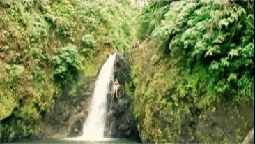 Sadie Kaye leaps off a 60ft Waterfall in Grenada